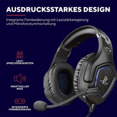 Discover the Trust GXT 488 Forze PS4 Headset - Ultimate Wired Gaming Experience in Sleek Black!